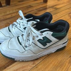 Worn In New Balance 550s In Exclusive Colors Mens Size 7 / Women’s Size 9 New Balance 550s, New Balance White, Shoes New Balance, New Balance Shoes, White Green, Old And New, Womens Shoes Sneakers, New Balance, Shoes Sneakers