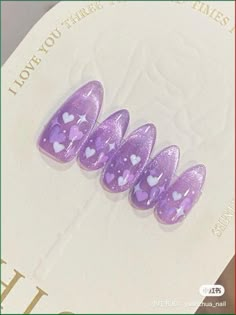 Cute Korean Nail Art, Korean Nail Designs, Korean Nail, Fake Nails Designs, Korean Nail Art, Lilac Nails, Punk Nails, Beauty Nails Design, Korean Nails