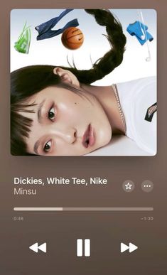 an mp3 player with the words dickies, white teep, nike on it