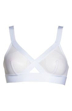 Sheer mesh sets the super-smooth foundation of this everyday V-neck bra further flattered by a sleek cutout and a flush underband. Style Name:Dkny Sheers Wireless Bralette. Style Number: 5552947. White Nylon Underwire Bra, Sheer Full Coverage Stretch Bra, White Underwire Nylon Bra, Nylon Underwire Bra With Light Support, Underwire Nylon Bra With Light Support, Low-cut Nylon Bra With Built-in Support, Nylon Triangle Top Bra With Removable Pads, Triangle Top Nylon Bra With Removable Pads, Compressive Nylon Bra With Removable Pads