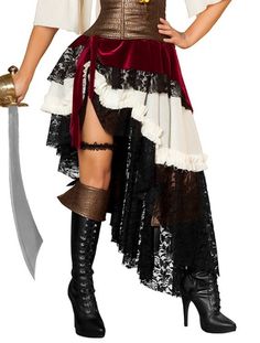 Diy Pirate Costume For Women, Pirate Costumes, Steampunk Pirate, Pirate Halloween, Fest Outfits