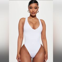 Brand New No Flaws Racerback Perfect Basic Bodysuit Can Be Dressed Up Or Down Closet Essential Skims , Plt, Naked Wardrobe White Tank Bodysuit, Yodit Yemane, Fashion Nova Plus Size, Seamless Bodysuit, Basic Bodysuit, Blue Bodysuit, Tank Bodysuit, Naked Wardrobe, Metallic Skirt