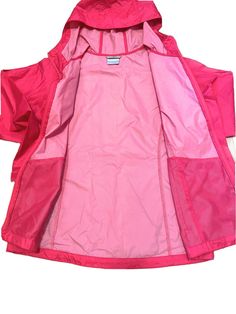 COLUMBIA Women's Sycamore Springs Rain Jacket Windbreaker - Pink - Womens Medium Pink Outerwear With Pockets For Outdoor Activities, Pink Windbreaker For Outdoor Activities With Pockets, Pink Long Sleeve Raincoat For Outdoor Activities, Pink Raincoat For Fall Outdoor Activities, Casual Pink Raincoat With Pockets, Spring Rain, Rain Shower, Waterproof Fabric, Columbia