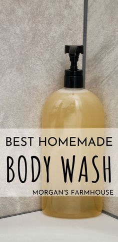 Natural Homemade Body Wash, Organic Body Wash Recipe, Body Soap Diy Homemade, Body Wash Diy Homemade, Diy Liquid Body Wash, How To Make Body Wash At Home, How To Make Body Wash, Body Wash Diy, Coconut Oil Body Wash