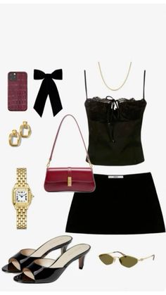 Coquette Night Outfit, Fancy Dinner Outfit Night Classy, Birthday Meal Outfit, Fancy Dinner Date Outfit, Skirt And Top Outfits, Classy Going Out Outfits, 2025 Style, Random Outfits