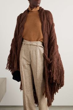 Poncho Shawl, Gabriela Hearst, Cashmere Wrap, Trending Boots, Fall 2024, Net A Porter, Women Collection, Trending Shoes, Cable Knit