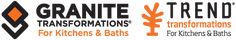 an orange and black logo for granite trend