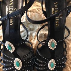 Valentino Garavani Sexiest-Ever Black Satin, Leather Lace-Up Shoes. Black Satin Shoes, Satin Shoes, Shoes Color, Leather Lace, Lace Up Shoes, Black Satin, Leather And Lace, Valentino Garavani, Women's Shoes Sandals