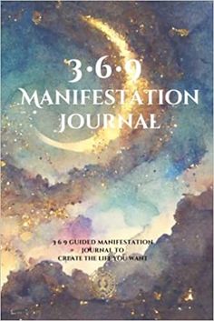 369 manifestation guided journal Manifestation Journal Cover, 3 6 9 Method, Project 369, Affirmation Journal, Powerful Manifestation, Spiritual Journals, Manifest Anything