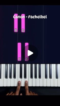 someone playing the piano with their hands and fingers on it, which are highlighted in pink