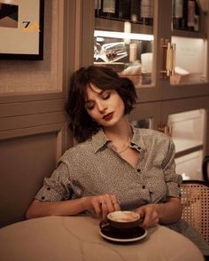 Dark Academy, 사진 촬영 포즈, Trendy Hairstyle, A Cup Of Coffee, Bob Hairstyle, Cup Of Coffee, Trendy Hairstyles, Hairstyle Ideas, Bob Hairstyles