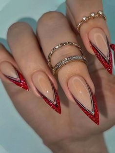 Multicolor  Collar    Color Nails Embellished   Beauty Tools Burlesque Nails, French Tip Nail Art, Her Nails, Form Design, Luxury Nails, Chic Nails, Dope Nails