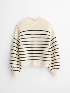 Nikki Cotton Sweater, Striped Sweater Target, Nikki Cotton Striped Sweater, Fall Closet, Alex Mill, Spring Capsule Wardrobe, Chunky Cardigan, Wardrobe Ideas, Basic Outfits