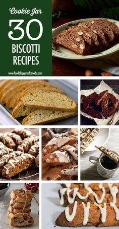 the collage shows different types of breads and pastries