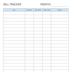 a bill tracker is shown in this image