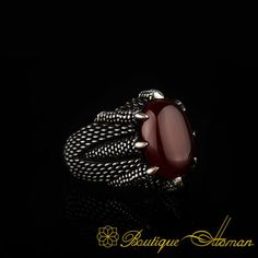 Silver Men Rings and Tasbeeh Shop - Boutique Ottoman Men Jewelry Silver For Men, Gold Jewellry, Silver Handmade Jewelry, Red Agate, Exclusive Jewelry, Agate Ring, Silver Jewelry Handmade, Sea Glass Jewelry, Silver Man