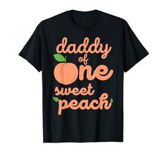 PRICES MAY VARY. Daddy Dad First Birthday One Sweet Peach Bday Family Matching outfits. A summer fruit farmer design for a 1 year old little girl, girly, child, kid, children, toddler, or baby 1st fruit pun event. A peachy and healthy festivity for parents and relatives. Looking for a peach party outfit for your daughter, stepdaughter, or goddaughter? Celebrate your lil girl first birthday with this bday gear. A cute matching family design for mom, dad, daddy, mommy, sister, brother, aunt, uncle Matching Shirts For First Birthday, One Sweet Peach, Farmer Design, Fruit Puns, Peach Party, Birthday One, Family Design, Family Matching Outfits, Sweet Peach