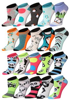 PRICES MAY VARY. Size: Fits shoes 6-10; Sock size 9-11, Ensuring a great fit for most women's feet Package: This set includes 20 pairs of cute ankle socks, providing you with a diverse assortment of patterns and colors to match your mood and style Design: These low cut socks showcase timeless colorful novelty patterns, making them a versatile and essential addition to your sock collection for any occasion Lightweight Comfort: Engineered for comfort, these short socks for women are lightweight, e Comfortable Non-slip Multicolor Socks, Comfortable Multicolor Non-slip Socks, Multicolor Non-slip Comfortable Socks, Sporty Multicolor Socks For Winter, Sporty Multicolor Winter Socks, Fun Multicolor Stretch Socks, Colorful Casual Winter Socks, Casual Colorful Winter Socks, Cute Ankle Socks