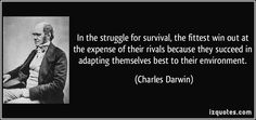 an old photo with a quote on it that says in the struggle for survival, the first