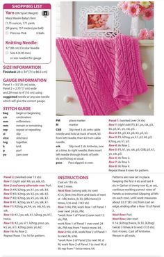 the knitting pattern for this afghan is very easy to knit