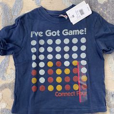 a blue t - shirt that says i've got game connect fun on it