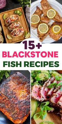 black stone fish recipes with text overlay