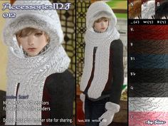 three different images of the same woman in winter clothes and scarfs, with text below