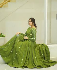 Mirror Work Design, Salwar Kamiz, Indian Bridal Outfits, Party Wear Indian Dresses, Dress Indian Style