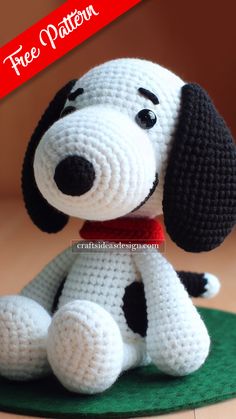 Snoopy Amigurumi Crochet Peanuts Characters, Free Crochet Snoopy Patterns, Snoopy Crochet Pattern Free, Crochet Squishy, Squishy Animals, Snoopy Pattern, Disney Crochet