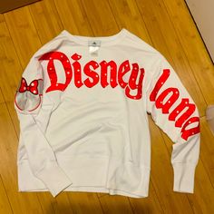 Nwot Disney Sweater Disney Sweaters, Colorful Sweaters, Red And White, Sweaters For Women, White, Disney, Red, Women Shopping, Color