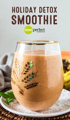 Who says good-for-you ingredients can’t taste delicious? This recipe for a Holiday Detox Smoothie includes fresh fruit like apple, papaya, and banana, along with almond butter, almond milk, and flaxseed to whip up a morning drink or midday snack that’s full of tropical flavors. Plus, when you pair this creamy beverage with a Oatmeal Chocolate Chunk ZonePerfect Nutrition Bar, it couldn’t be easier to stick to your New Year’s resolution. Nutrition Bar, Midday Snack, Smoothie Detox, Nutrition Bars, Oatmeal Chocolate, Chocolate Chunk, Flaxseed, Smoothie Shakes, Smoothie Drinks