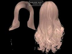 two long blonde wigs are shown side by side on a black background with the words dareme hair written above them