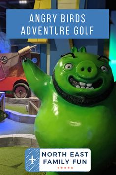 the angry birds adventure golf is on display at north east family fun park in las vegas