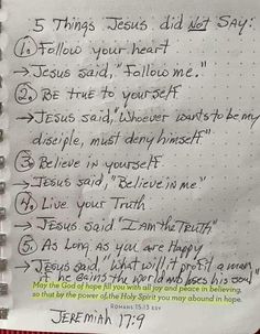 a note written on a piece of paper with the words jesus did they say?