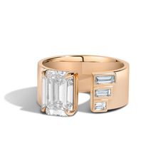 Shahla Karimi Diamond Gap Band With Baguettes Yellow Gold Gap Ring, Gap Band, Fashion Architecture, Baguette Band, Diamond Picture, Bold Statements, Celebrating Life, Band Metal, Baguette Diamonds