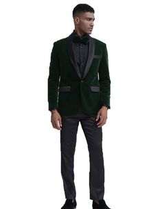 Mens Velvet Shawl Tuxedo Dinner Jacket in Hunter Green Dark Green Suit Men, Shawl Tuxedo, Mens Dinner Jacket, Green Suit Men, Velvet Tuxedo, Green Tuxedo, Satin Shawl, Double Breasted Vest, Velvet Shawl