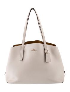 Coach Shoulder BagWhite LeatherGold-Tone HardwareDual Shoulder StrapsLeather Lining & Three Interior PocketsZip Closure at Top & Open TopProtective Feet at BaseIncludes Dust BagUnfortunately, due to restrictions, this item may not be eligible for shipping in all areas. Coach Dempsey Tote 22 White, Coach Leather, Leather Shoulder Bag, Women Handbags, Shoulder Bag, Handbags, Leather