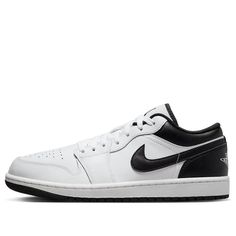 The Air Jordan 1 Low 'Reverse Panda' boasts a classic colorway of White and Black, exuding timeless elegance and versatility. Crafted with premium leather materials, this iconic silhouette ensures durability and comfort for everyday wear. The shoe features a clean white base with black overlays, creating a striking contrast. Whether you’re hitting the streets or adding a touch of style to your casual outfits, the Air Jordan 1 Low 'Reverse Panda' is a must-have for sneaker enthusiasts. 553558-132The Air Jordan 1 Low ‘White Black’ (553558-132) boasts a classic colorway of White and Black, exuding timeless elegance and versatility. Crafted with premium leather materials, this iconic silhouette ensures durability and comfort for everyday wear12. The shoe features a clean white base with black Classic Jordan Shoes For Streetwear, Classic Black Jordan Shoes For Streetwear, Classic Jordan Shoes With Cushioned Footbed, Classic Jordan Shoes With Contrast Sole For Streetwear, Classic Jordan Shoes For Streetwear With Round Toe, Classic Black Jordan Sports Shoes, Classic Black Jordan Shoes For Sports, Classic High-top Jordan Shoes, Classic Black Jordan Shoes With Rubber Sole