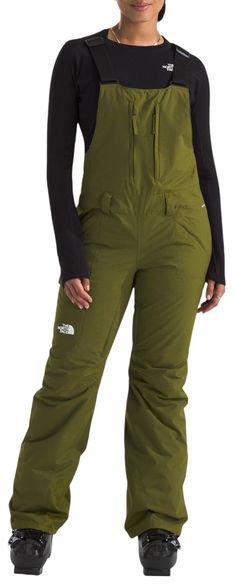 Fit and Design: Standard fit bibs Inner-thigh vents to enhance breathability Adjustable suspenders to customize your fit Belt loops Articulated knees Reinforced kickpatches and hem Cargo pocket with hook-and-loop closure Secure-zip hand pockets Side-entry zip Technology: Heatseeker™ Eco insulation provides warmth even in wet weather Waterproof and breathable seam-sealed DryVent™ 2L fabric helps keep you dry Chimney Venting™ system allows warm air to rise through the stretch mesh gaiter and escape through the inner thigh vents to facilitate continuous airflow StretchVent™ gaiters with gripper elastic amplify airflow while simultaneously keeping snow out of your boots Additional Details: Inseam: S 30”, R 32”, L 34” Ski Overalls Women, Ski Overalls, Bib Snow Pants, Womens Athletic Outfits, Inner Thigh, Cargo Pocket, Wet Weather, Overalls Women, Snow Pants