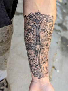 Lord of the Rings Lord Of The Rings Half Sleeve Tattoo, Lord Of The Rings Inspired Tattoos, Lord Of The Rings Tattoo Sleeve, Fellowship Tattoo, Balrog Tattoo, Lord Of The Rings Map, Hobbit Tattoo, Body Armor Tattoo