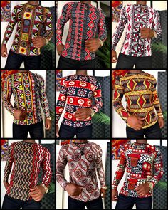 Stay stylish and comfortable in this Men's African Print Ankara Long Sleeve T-shirt. Featuring bold Ankara patterns on the sleeves and chest pocket, this shirt blends tradition with modern fashion. Looking for a gift? This T-shirt is perfect for birthdays, Father's Day, or anyone who loves African-inspired designs. Made from high-quality cotton, it's great for everyday wear while showing off cultural pride.  **Material** Made with soft and comfortable fabric. 95% polyester and 5%spandex In Multicolored African Ankara Dashiki Kente print Crew neckline Long sleeve Slim fit Occasions: formal event, party, church, club, Date, fall, brunch, etc. True to size Disclaimer: Pattern Placement may Vary Also suitable for plus size: XL, XXL, XXXL, XXXXL, 2X, 3x, 4x **Care Instruction** Machine wash col African Shirts For Men, African Shirts, African Men, Fall Gifts, African Inspired, Crew Neck Shirt, Men T Shirt, Modern Fashion, Neck Shirt