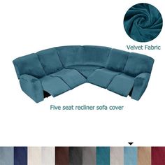 an image of a sectional sofa with multiple colors and options to choose for the couch