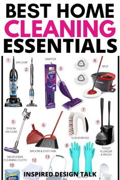 the best home cleaning essentials to keep your house clean and tidy in order for spring