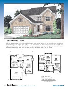 the floor plan for this two story house