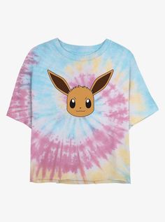 Please Note: wash pattern may varyLightweight 100% combed ring spun cottonWash cold; dry lowImportedListed in women sizes Pokémon Clothes, Pokemon Outfits, Pokémon Eevee, Tie Dye Girl, Pokemon Champions, Pokemon Clothes, Dream Things, Pokemon Party, Face Graphic