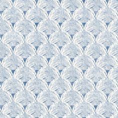 an abstract blue and white wallpaper with wavy lines in the shape of fish scales