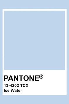 pantone's ice water color is shown with the words, 1 - 422 tc