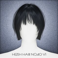 an image of a male mannequin head with short black hair and bangs on it