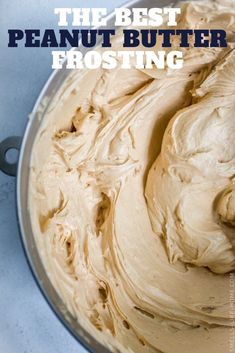 the best peanut butter frosting recipe is made with only 3 ingredients and it's so easy to make