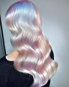 Pink Fairy Hair, Holographic Hair, Opal Hair, Guest Hair, Hair Color Pastel, Wig Styling, Platinum Hair, Pretty Hair Color, Pastel Hair